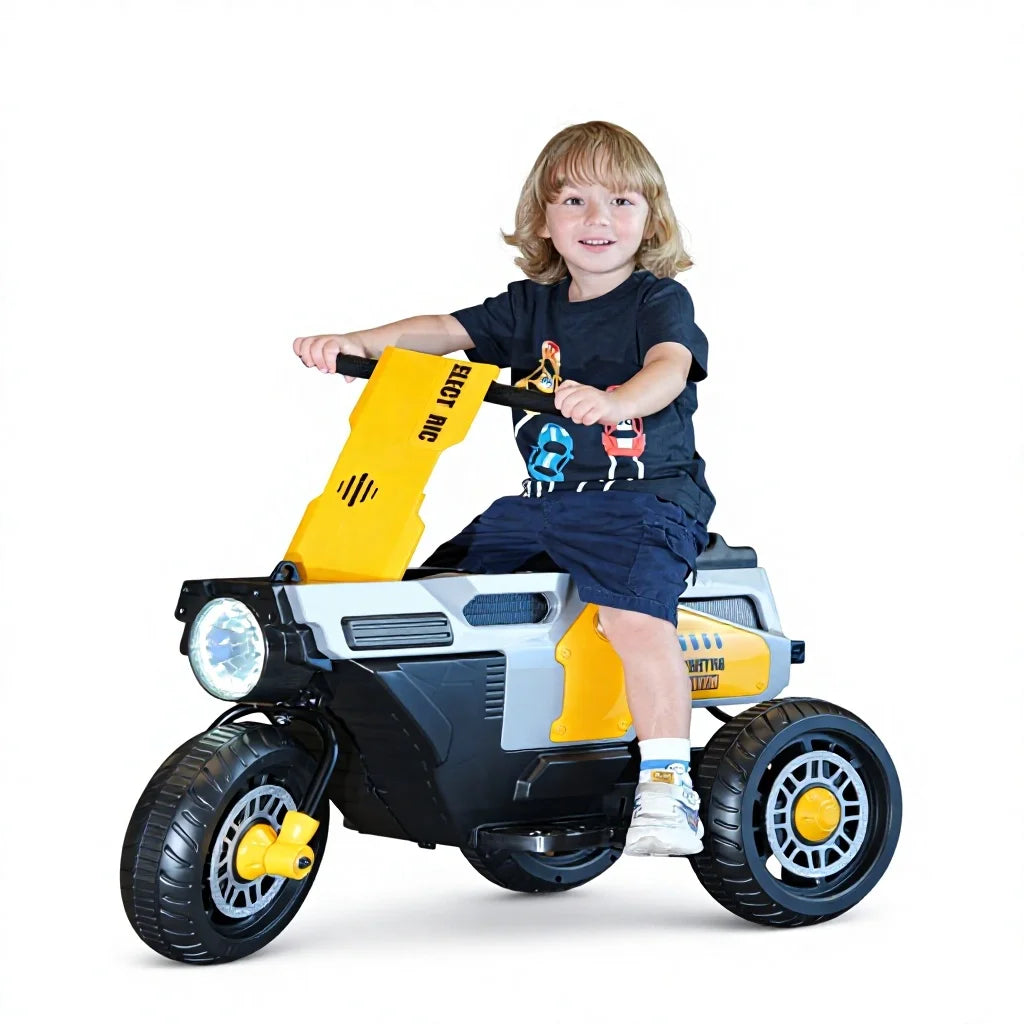 Jimbo Kids Electric Motorcycle - Foldable, Flash Lights, Bluetooth Music